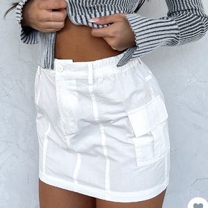 White Fox Boutique | Cargo Skirt White